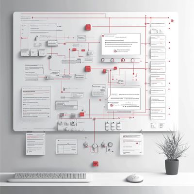A person points at a screen displaying a bespoke web design concept.